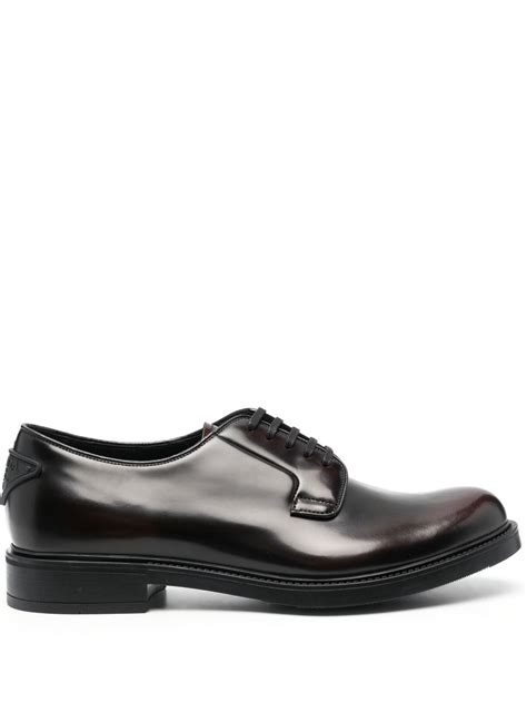 prada derby shoes online|Prada men's lace up shoes.